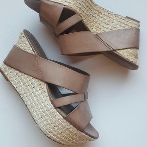 Women's Studio Paolo Platform Wedges- Nude - 8.5